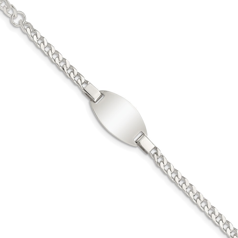 Sterling Silver Childrens 5in Plus 1in Ext Id Bracelet